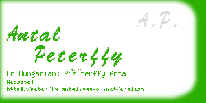 antal peterffy business card